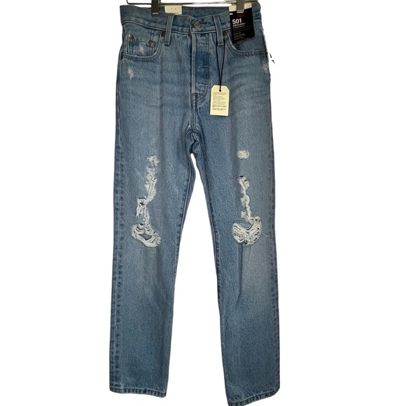 LEVI'S 501 Women's Size ORIGINAL CROPPED High Waisted Straight Leg NEW - Picture 4 of 10